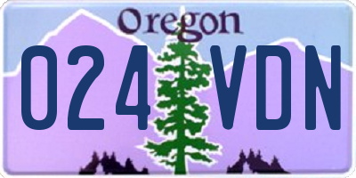 OR license plate 024VDN