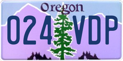 OR license plate 024VDP