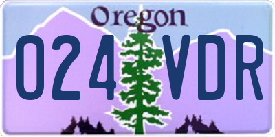 OR license plate 024VDR