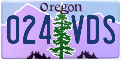 OR license plate 024VDS