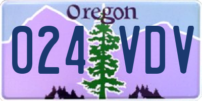OR license plate 024VDV