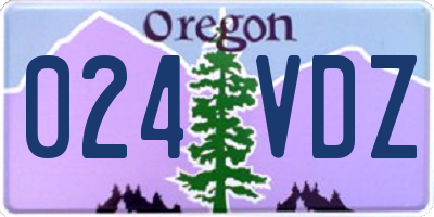 OR license plate 024VDZ