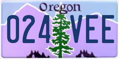 OR license plate 024VEE
