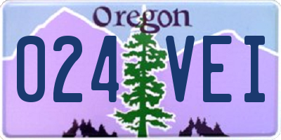 OR license plate 024VEI