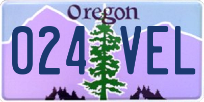 OR license plate 024VEL