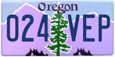 OR license plate 024VEP