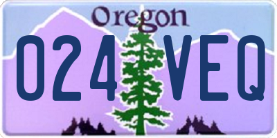OR license plate 024VEQ