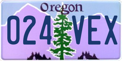 OR license plate 024VEX