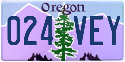 OR license plate 024VEY