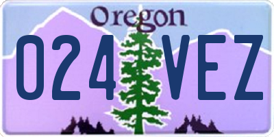 OR license plate 024VEZ