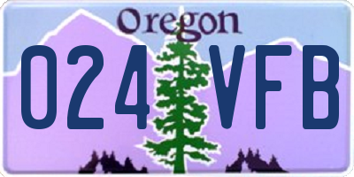 OR license plate 024VFB