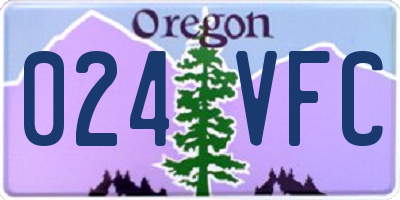 OR license plate 024VFC
