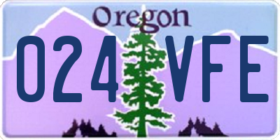 OR license plate 024VFE