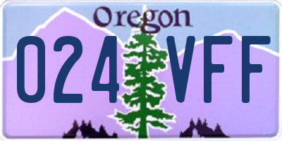 OR license plate 024VFF