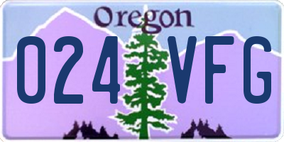 OR license plate 024VFG