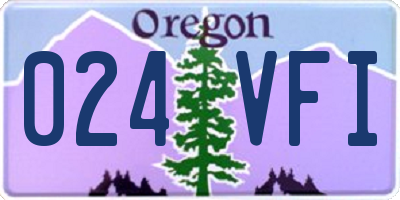 OR license plate 024VFI