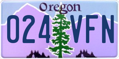 OR license plate 024VFN