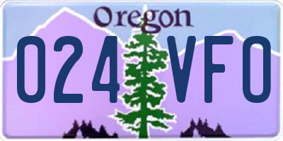 OR license plate 024VFO