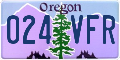 OR license plate 024VFR
