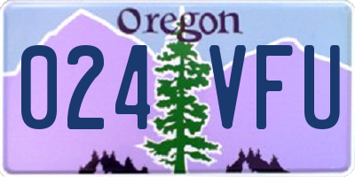 OR license plate 024VFU
