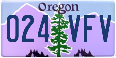 OR license plate 024VFV