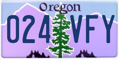 OR license plate 024VFY