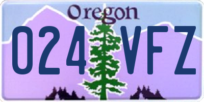 OR license plate 024VFZ