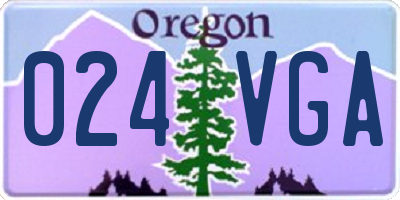OR license plate 024VGA