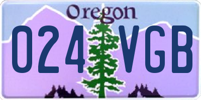 OR license plate 024VGB