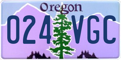 OR license plate 024VGC