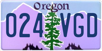 OR license plate 024VGD