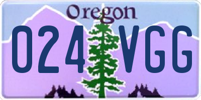OR license plate 024VGG