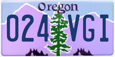 OR license plate 024VGI