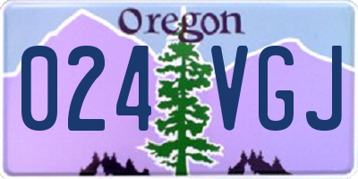 OR license plate 024VGJ