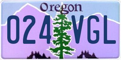 OR license plate 024VGL
