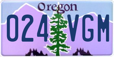 OR license plate 024VGM