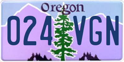 OR license plate 024VGN