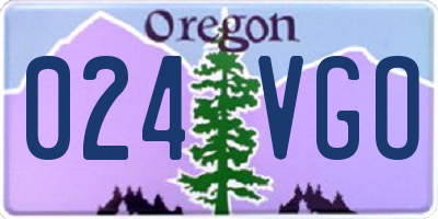 OR license plate 024VGO