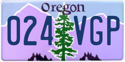OR license plate 024VGP