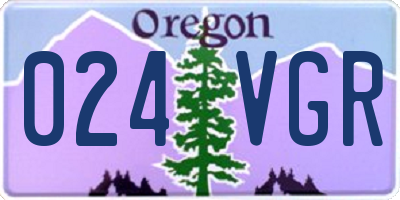 OR license plate 024VGR
