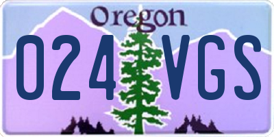 OR license plate 024VGS