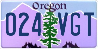 OR license plate 024VGT