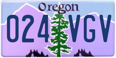 OR license plate 024VGV