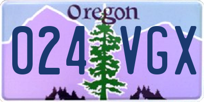 OR license plate 024VGX