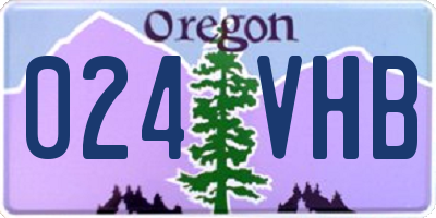 OR license plate 024VHB