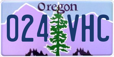 OR license plate 024VHC