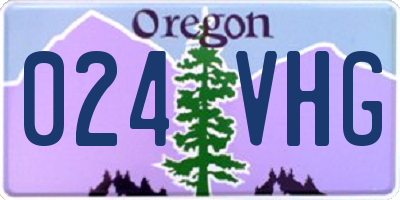 OR license plate 024VHG
