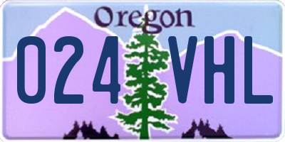 OR license plate 024VHL