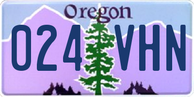 OR license plate 024VHN