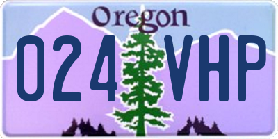 OR license plate 024VHP